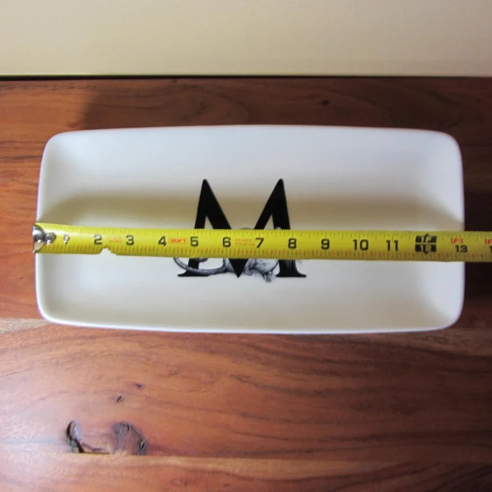 williams sonoma M masked mousie rectangle serving plate platter (W5132)